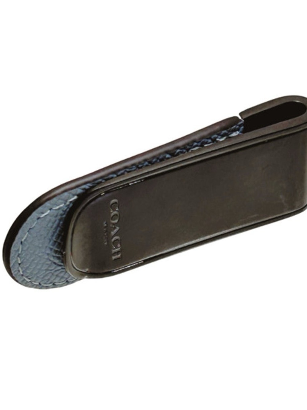 Coach Light Blue Leather Money Clip NWOT - Picture 4 of 6